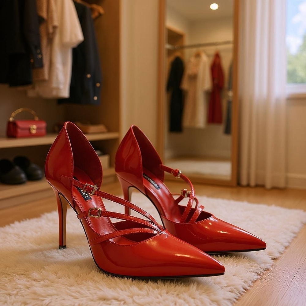 Elegant Red Stiletto Heels